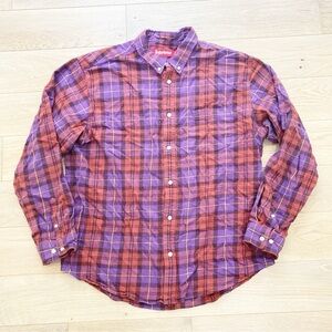 Supreme Casual Plaid Shirt - Red and Purple